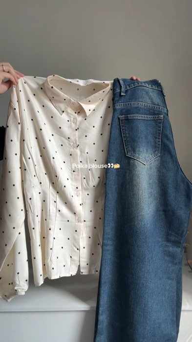 #blousepolkadot #OOTDFashionShopee
