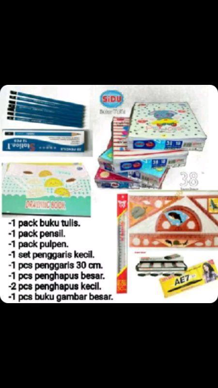 8 In 1 Paket Alat Tulis Sekolah Murah Ekonomis dengan harga Rp69.500. Dapatkan di Shopee sekarang! https://s.shopee.co.id/5VT71dNECB