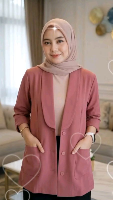 blazer atasan outer saku #blazerwanita #blazermurah #shopeeterkini #SpillRacunShoopee #RacunShopeeCheck #ShopeeReview #yukcekout❤️