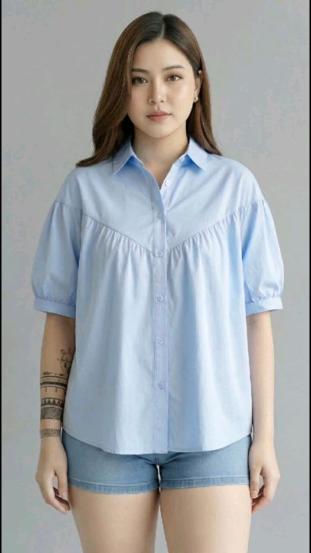 KEMEJA BLOUSE OVERSIZE #OOTDFashionShopee #SpillRacunShopee