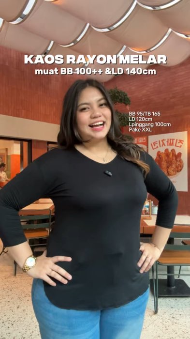 Kaos rayon 7/8 melar #kaosrayon #kaosrayonjumbo #kaosrayonspandex #kaos7per8 #kaosbigsize #kaosrayonlenganpanjang #RacunShopee #nthniaira #kaosjumbo