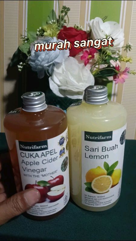 cuka apel & sari lemon#cukaapel #cukaapeluntukkesehat #diet #sarilemon #fyp #fypdongggggggg #dietsehat