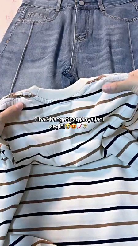 Atasan Wanita Stripe Viral #atasanwanita #ShopeeCOD #RacunShopeeCheck ##fyp