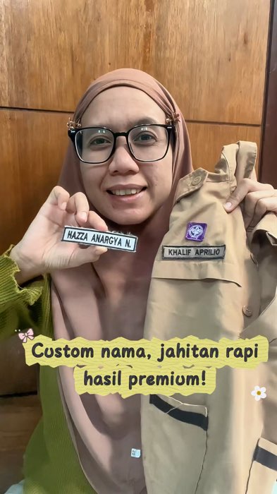 Custom nama , jahitan rapi hasil premium !!#shopeevideo #bordirnamaseragam #bordirnama