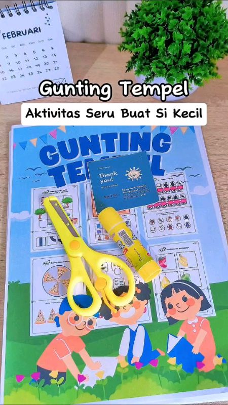 Gunting tempel #guntingtempel #paud #aktivitasanak #idebermainanak #edukasianak #mainanedukasi #motorikanak #RacunShopee #fyp #SpillBawaBerkah