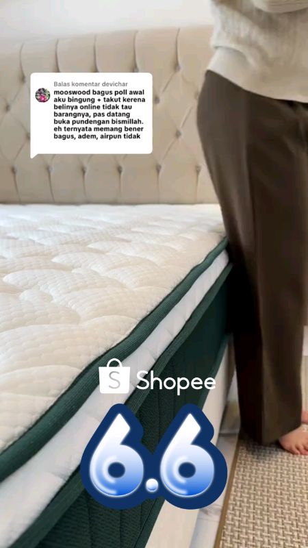 #ShopeeCOD#NovaSleep Kasur Busa IceSilk Springbed 25/30cm Lantai Free Bantal#murahbanget