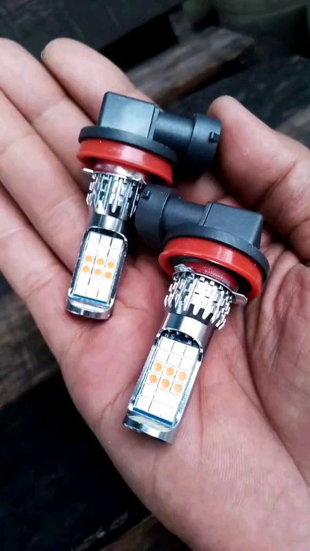 1 pasang LED 3 warna H8 #ShopeeCOD #lampuled #SpillRacunShopee #fypシviral #PromoNonStop #ShopeeLook