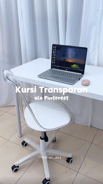 Kursi transparan ala pinterest✨#RacunShopee #kursikantor #kursikerja #kursitransparan #kursiputarhidrolik #kursipinterest #kursicafe #dinarmeracyun