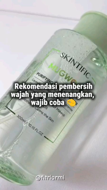 Pembersih wajah yg menenangkan kulit #SpillRacunShopee #RacunShopee #skintificmugwortmicellarwater #mugwortmicellarwater #micellarwaterskintific