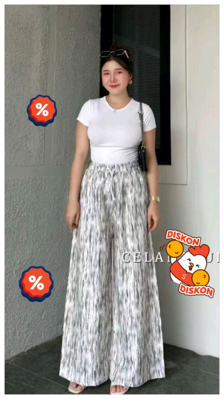 Celana Kulot Motif ✨#celanawanita #celanakulot #RacunShopee  #racunshopeemurah #murcebanget #fypシ #fypdongggggggg #fyp #shoppeevideo