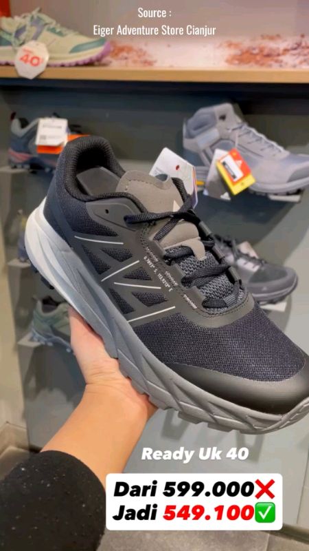 EIGER TALON TRAIL SHOES#EigerMountaineering #TrailRunShoes #Talon Sepatu tangguh 🏃‍♂️ grip kuat & siap menjelajah berbagai medan!