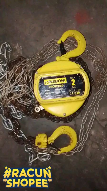 #RacunShopee #AOGE Chain Block HS-C segi tiga 1T 2T 3T 5T - 3M dan 6M - 10 m Takel Kerekan Manual chain hoist#GakNyeselBeliIni #racunshopeemurah #Beli