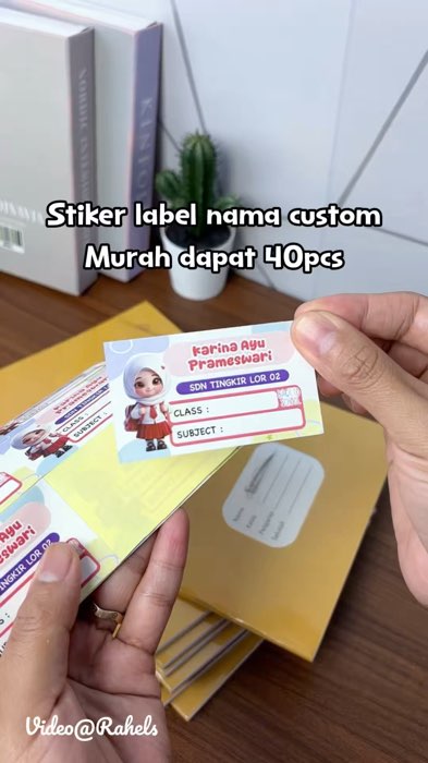 Persiapan tahun ajaran baru nih bun🥰 #stikercustom #stikerlabelnama #perlengkapansekolah