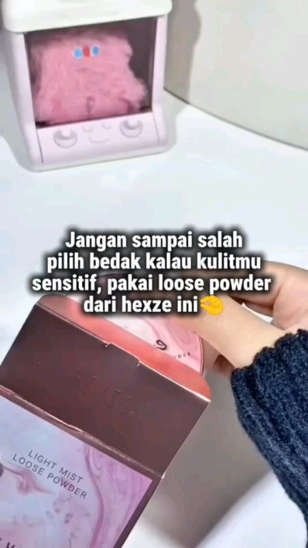 Jangan sampai salah pilih bedak jika kulit mu sensitif #SpillRacunShopee #racunshopee #hexzeloosepowder #hexzedreamyglowsoftmistloosepow #loosepowder