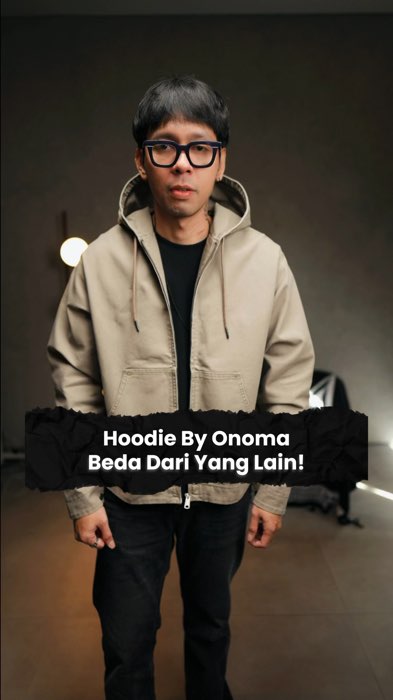 Hoodie tebal berbahan duck canvas 11oz dari Onoma #hoodie #jacket #jaket #mensfashion #menswear