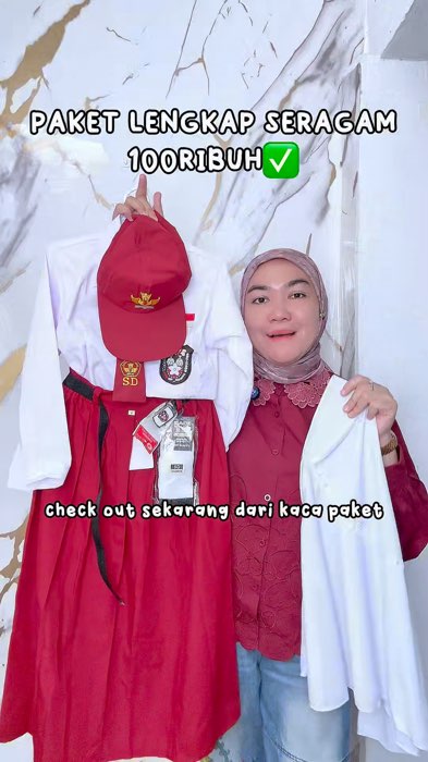 Paket lengkap seragam sekolah sd anak perempuan #seragamsekolah