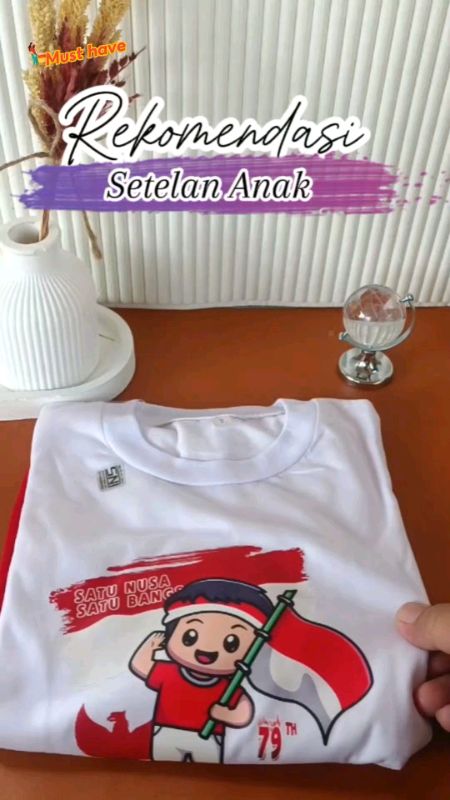 Persiapan buat agustusan nanti bund #RacunShopee #setelananak #kaosmerahputih #kaosmerahputihindonesia #DiskonRacunShopee #SpillRacunShopee