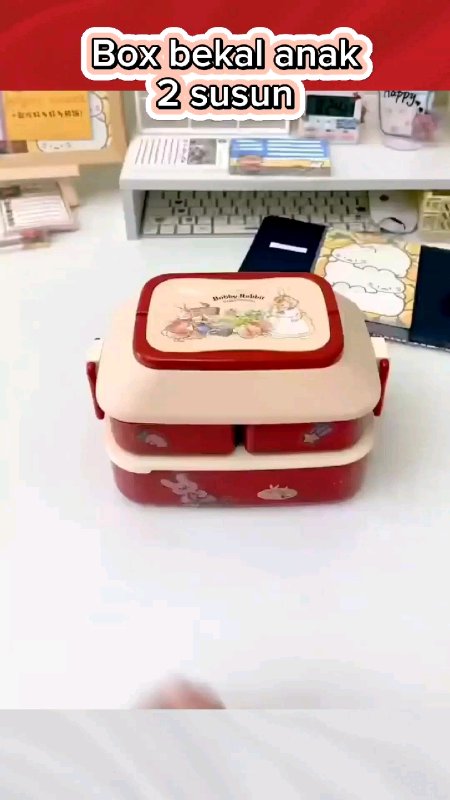 box bekal 2 susun lucu #RacunShopee #keranjangshopee #ShopeeBikinBikin