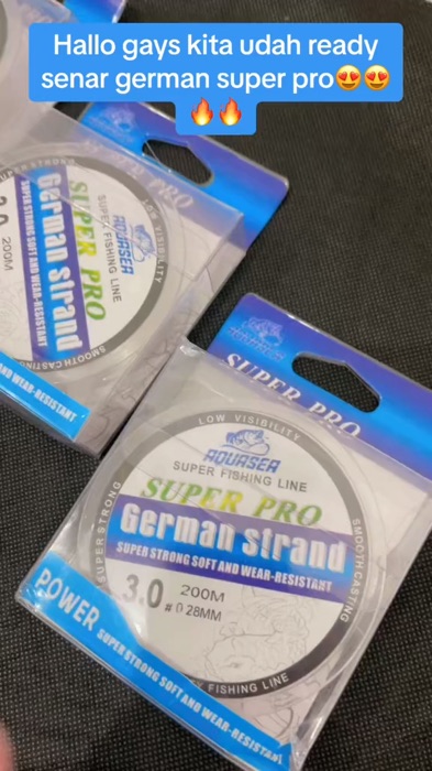 Halo gaes kita udah ready senar super pro 😍🔥🔥#senarpancing #senarantikeriting #senarantikusut #senarantiputus #fypシ #fyppppppppppppppppppppppp