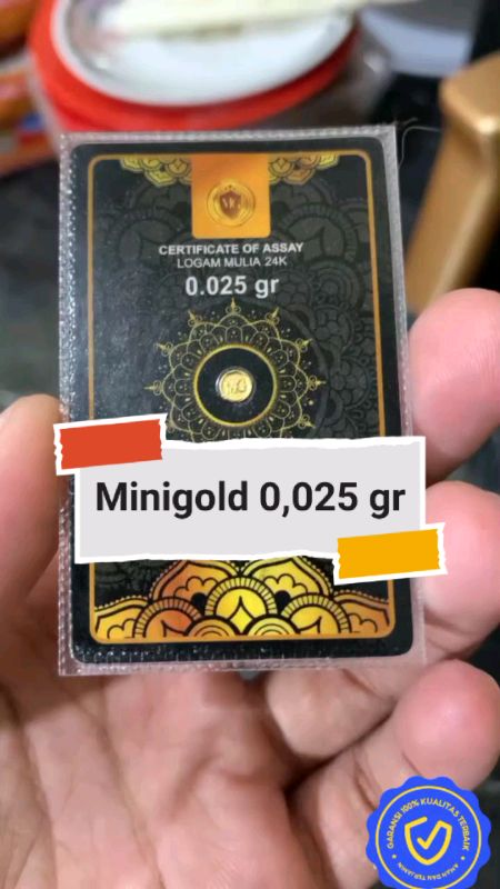 Minigold 0,025 gram Cocok untuk Souvernir #minigold #souvenir #logammulia #ViralDiShopeeVideo #DiskonRacunShopee #GrtaisongkirRP0 #terbaikdishopee2024