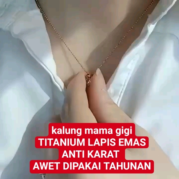 kalung titanium lapis emas anti karat #kalungtitaniumlapisemas #titanium #kalunglapisemas #kalungemas