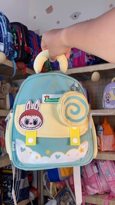 Tas labubu donat #tasanak #tassekolah #tasviral #taslucu #ranselsekolah #ranselanak #ransellucu #tassekolahanak