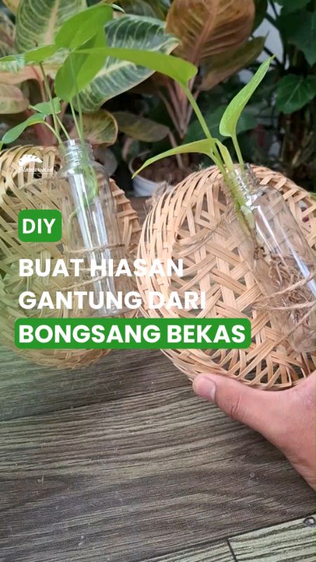 BUAT HIASAN GANTUNGAN BONGSANG BEKAS