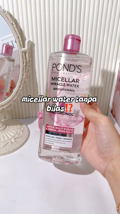 Praktis bgt 1 produk udh all in one💕 pond’s micellar miracle water brightening✨#pondsmicellarmiraclewater #ponds #inbeauty23 #RacunShopee #shopeevide