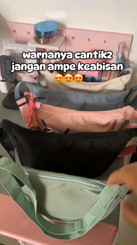 #tasselempang #tascewek #tascowok #slingbag #ShopeeCOD #shopeecod #GakNyeselBeliIni #ShopeeRamadanLook