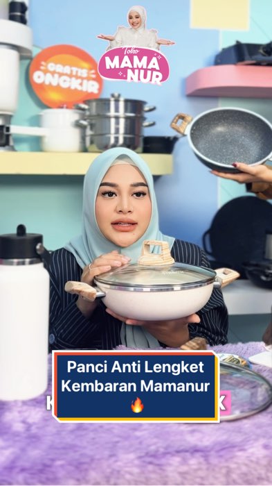 Siapa yang mau kembaran wajan sama mamanur nih langsung aja chekout pake vocher biar lebih murah guyss #wajan#freemir#antilengket#RacunShopee#bisacod
