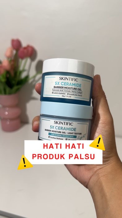 Hati hati produk palsu, jangan sampai salah pilih #skintificmoist #skintificmoisturizer5xceramide #skintificlightmoisturizer