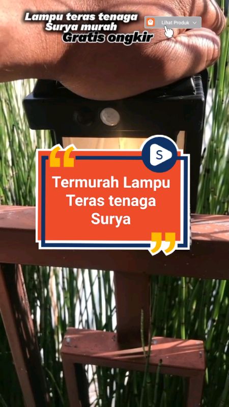 Super hemat lampu teras tenaga Surya ☝️#lamputenagasurya #lampuoutdoor #lampusolar #RacunShopeeCheck #RacunShopee #GratisOngkirRP0 #TermurahDiShopee