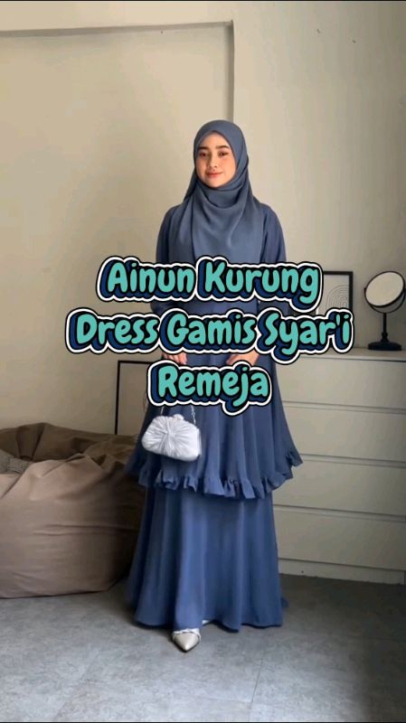 Ainun Kurung Dress Gamis Syar'i Gamis Remaja Malaysia Bahan Adem Premium #ainunkurung #dresswanita #gamiskekinian #dressgamismalaysia #RacunShopee