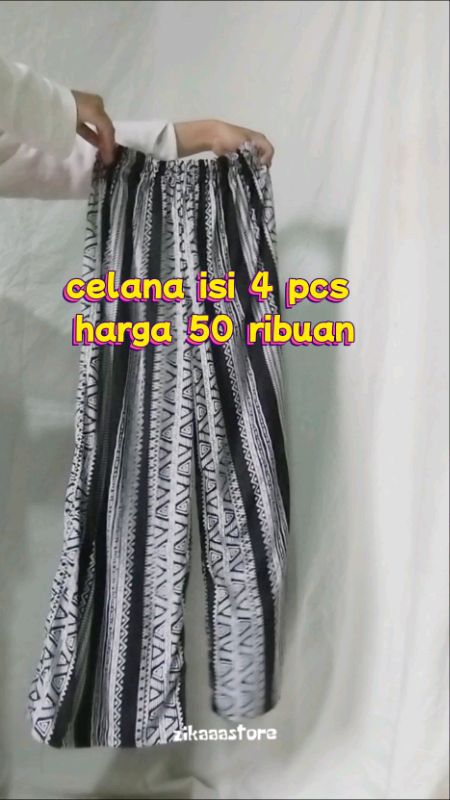 celana isi 4 pcs cuma 50 ribuan #celanamurah #celanawanita #celanawanitaterbaru #wajibpunya #celanasantaiwanita #Diakon50persen #Chasbeck50RB