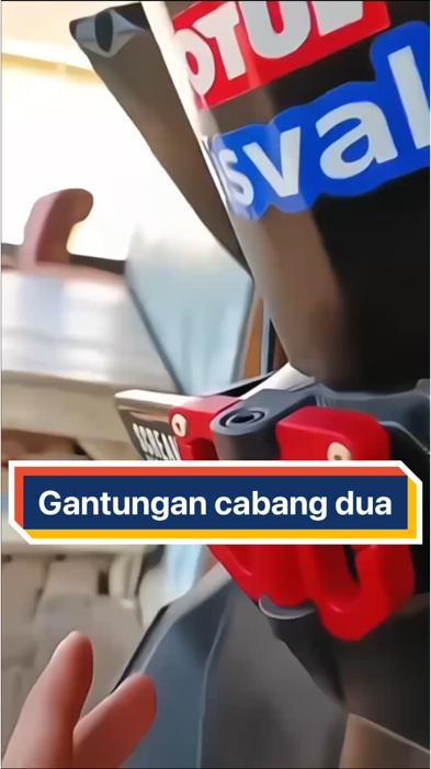 Gantungan barang motor cabang dua #gantunganmotor