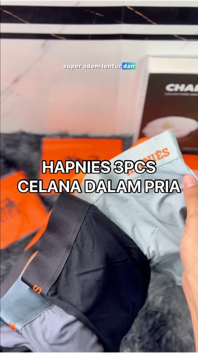 HAPNIES CD PRIA 3 PCS PROMO#celanadalampria #sempakpria #cdpria #celanadalamseamless #Diskon60Persen #ShopeeFashionHaul