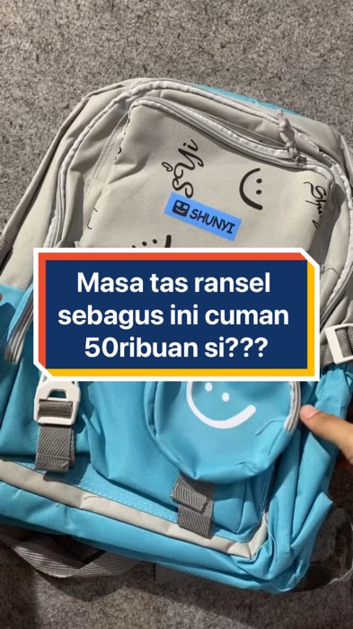 Masa tas ransel sebagus ini cuman 50ribuan si??? #tasransel #tasranselwanita #tasranselsekolah #RacunShopeeCheck #racunshopeee