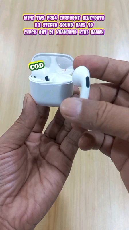 PRO4 TWS EARPHONE BLUETOOTH 5.0 STEREO BASS 9D #RacunShopee #SpillRacunShopee #SpillBawaBerkah #pro4earphonebluetooth #ShopeeLook #ShopeeCOD #pro4tws