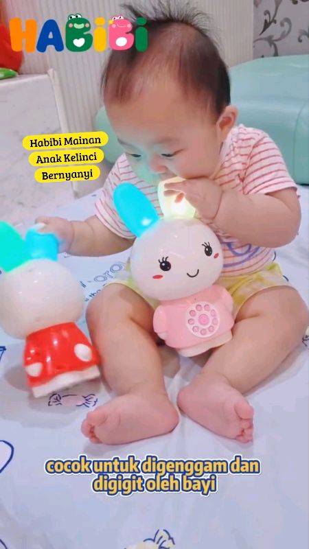 Kelinci bernyanyi untuk bayi #mainanedukasiinteraktif #kelincibernyanyiuntukbayi #mainanbayi #mainaninteraktif #mainankelincilucu #RacunShopee #fypシ