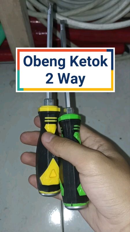 Obeng Ketok Bolak Balik Dua Arah / 2 Way Gagang Karet #RacunShopee #DiskonRacunShopee #obengketok #obengketokbolakbalik #ShopeeLook #shopeevideo