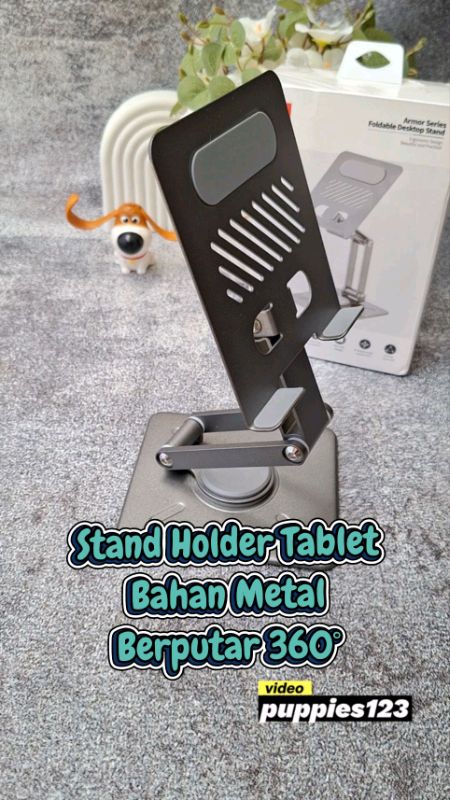 XUNDD Tablet Holder Foldable Dudukan Metal Bisa Berputar 360° #standholder #standholdertablet #standholdermetal #stanholderhp #standholderputar #xundd