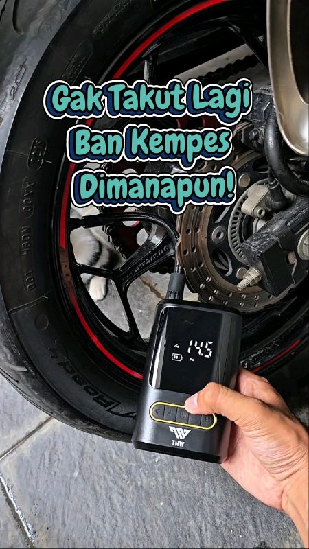Gak takut ban kempes lagi ! #pompaelektrik #pompaportable #tnwairpump #pompabanportable  #tnwpompaangin #alatpompaban #gadgetunik #pompabanelektrik