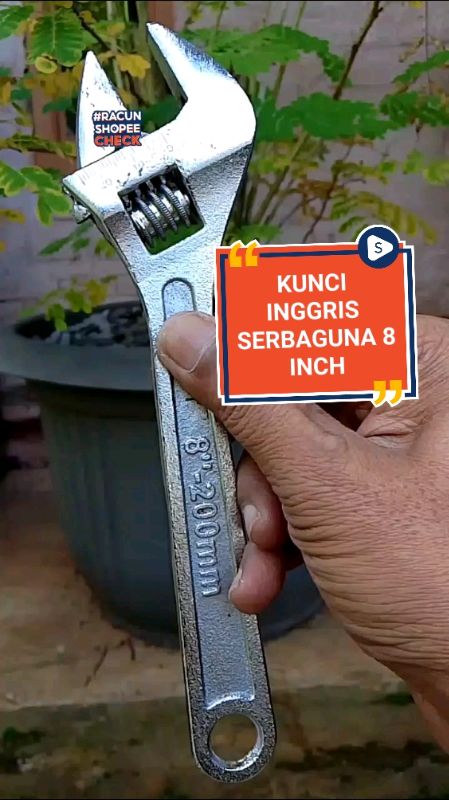 Kunci inggris serbaguna size 8 inch#RacunShopee