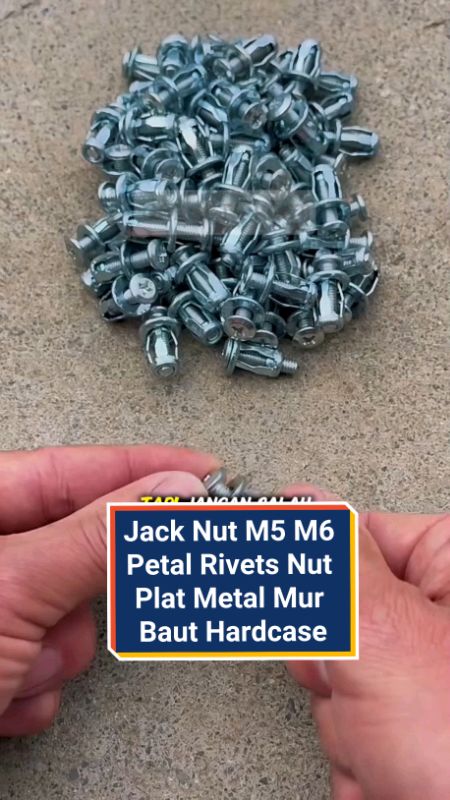 Jack Nut M5 M6 Petal Rivets Nut Plat Metal Mur Baut Hardcase #RacunShopee #DiskonRacunShopee #PromoNonStop #GakNyeselBeliIni #mur #baut #jacknut