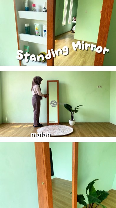 Warning ⚠️ Jangan kasih lihat standing mirror ini ke temenmu... Soalnya biasanya ada yang tanya "Eh belinya di mana?" 🙈 #standingmirror #cerminviral