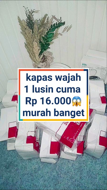 kapas murah 1 lusin dapatnya 16 ribuan aj. #kapaswajahmurah #kapasmurah #kapaskosmetik
