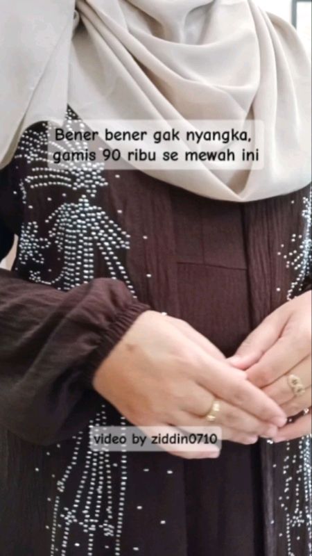 Gamis cringkel swaroski mewah #outfitkondangan #gamismurah #gamiscrinkle #gamisswarovski #gamisnikahan #gamiskondangan #shopeefitcheck #bismillahfyp