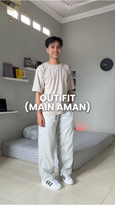 oufit daily aku #sweatpants #ootd #shopeevideo