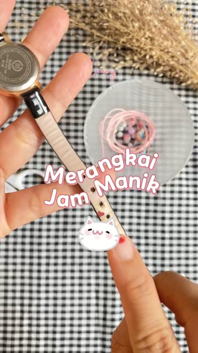 merangkai jam manik lagi #manikmanik #jamtangan