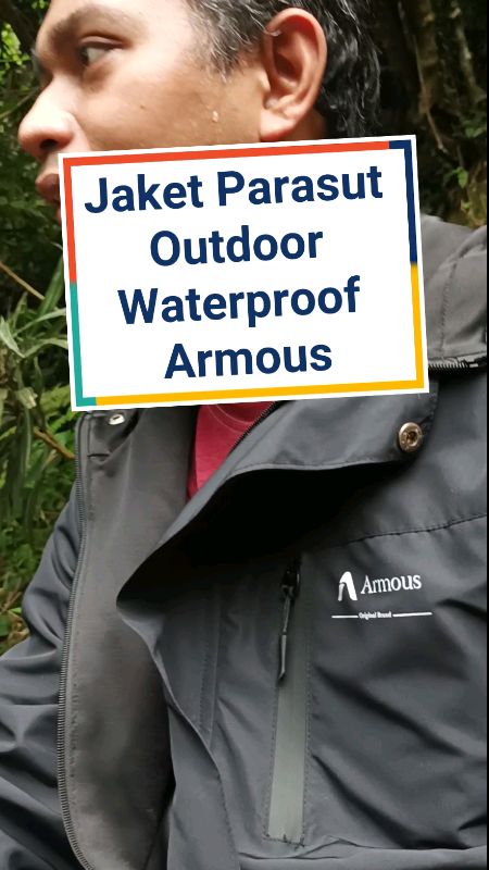 Jaket Parasut Outdoor Waterproof Armous #SpillRacunShopee #jaketparasut #jaketwaterproof #ShopeeCOD #GratisOngkirRP0